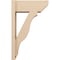 Ekena Millwork 8-in W x 20-in D x 32-in H Funston Slat Rough Cedar Woodgrain TimberThane Outlooker, Primed Tan OUTUR080X20X32FST24RCPR - alternate 5